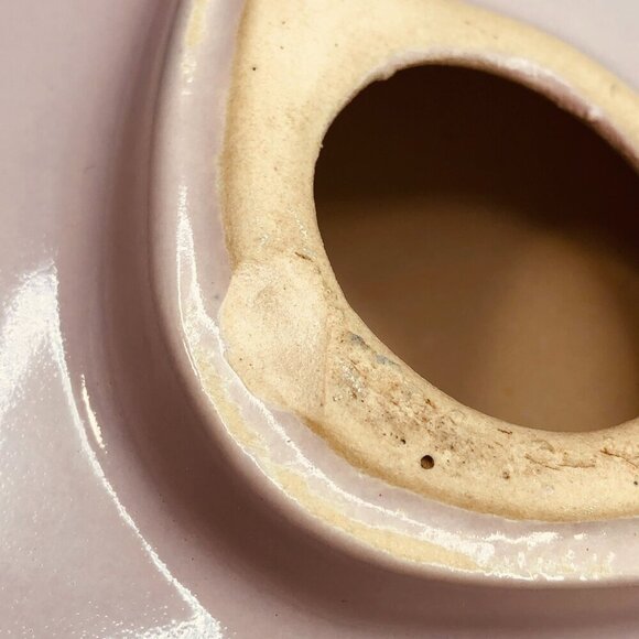 Beauceware Ceramic Ashtray #688 Pink Rust Spatter Glaze Oversized Console Bowl - Picture 14 of 14